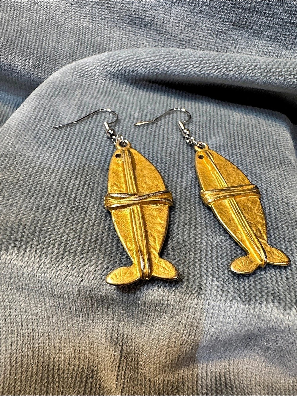 Jonette Jewelry Gold Fish Earrings Like New